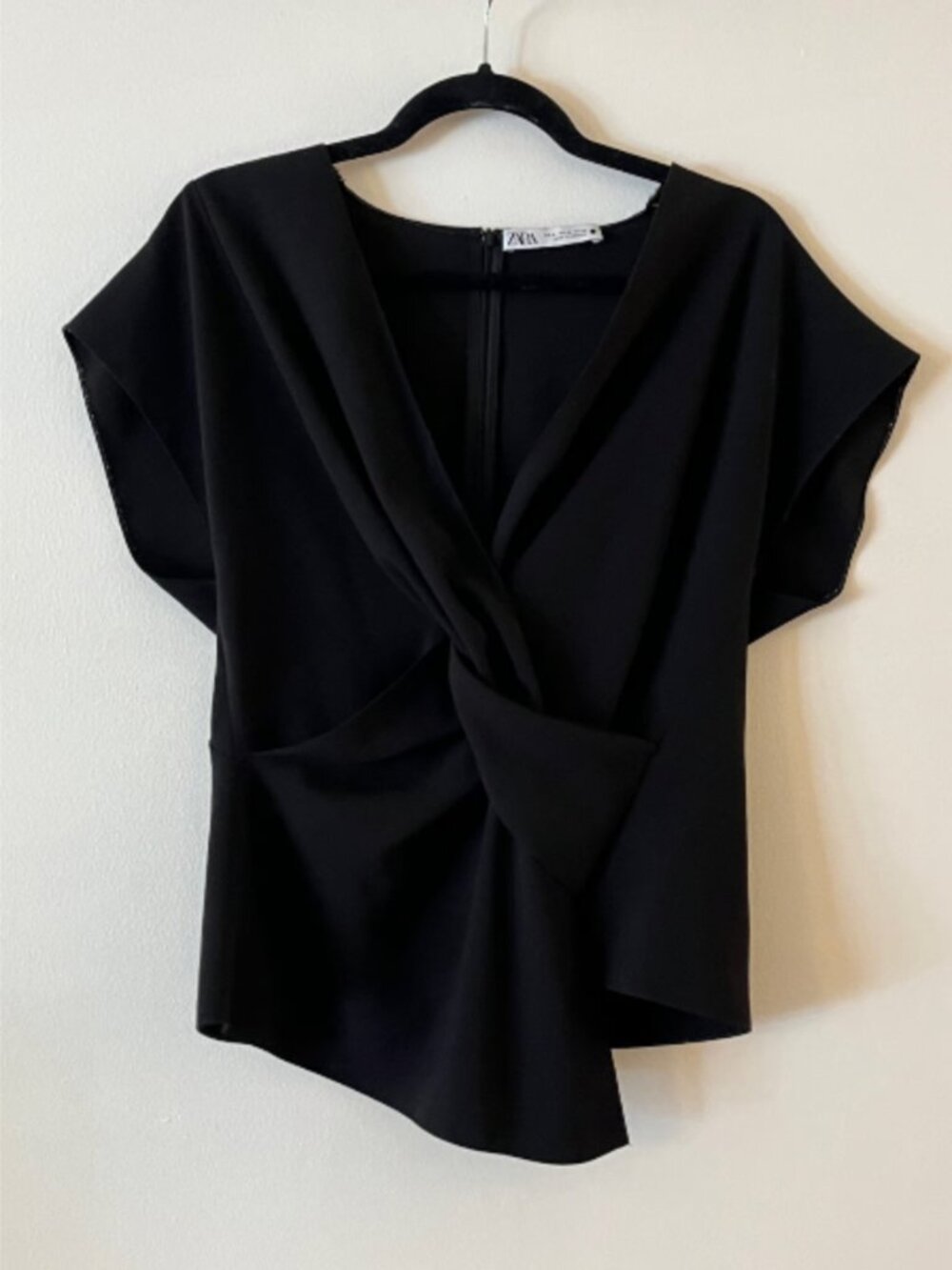 ZARA Black Twist Top